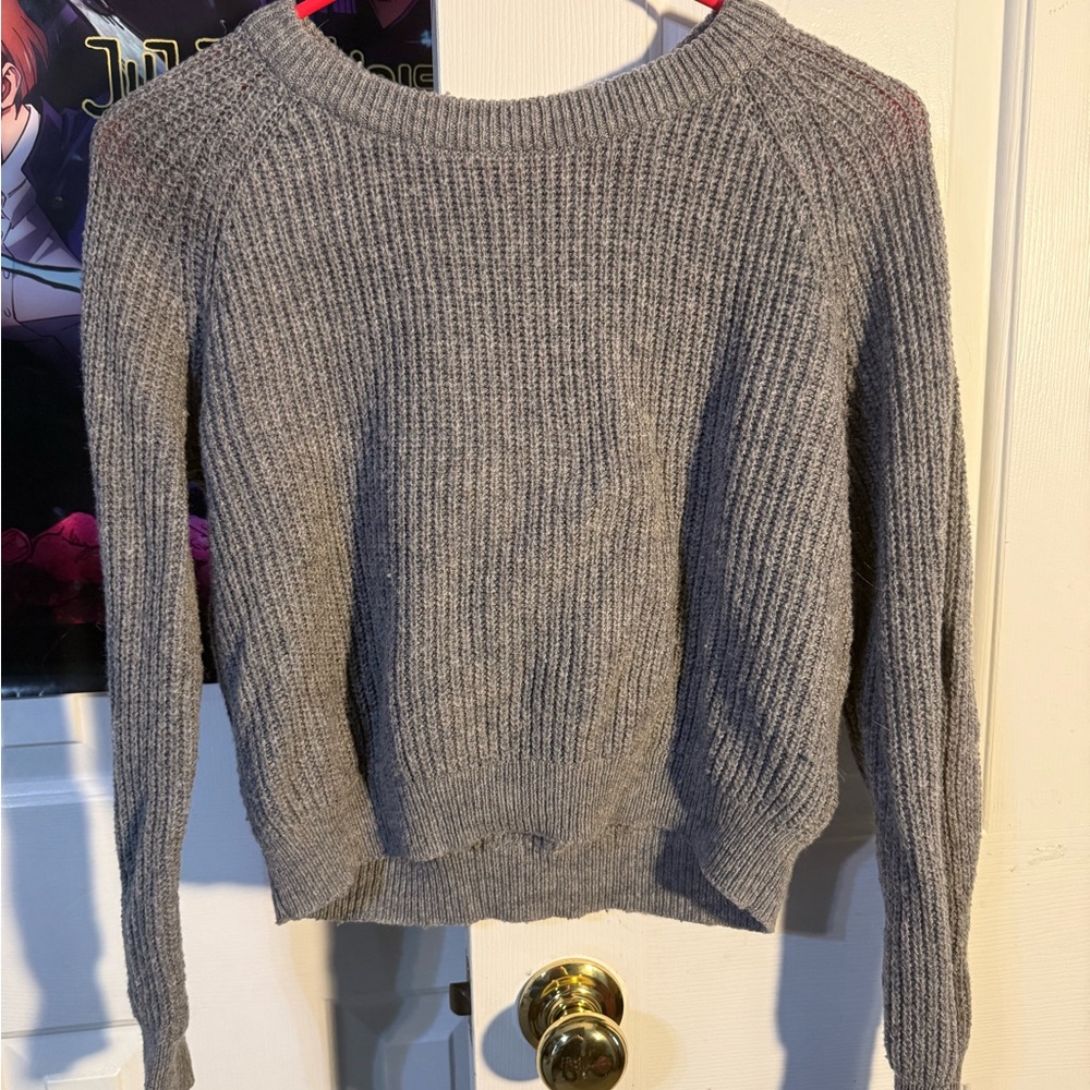 Brandy Melville Heather Gray Crew Neck Sweater